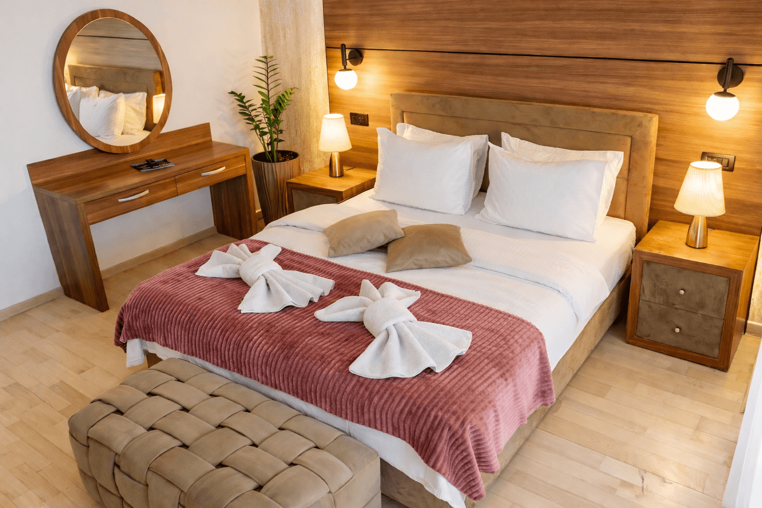 Separate king bedroom in a Capitol Suite